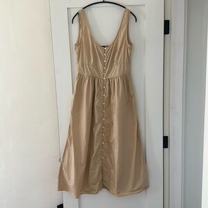 J Crew Button-front cotton poplin dress - Dark Beechwood - Size 6